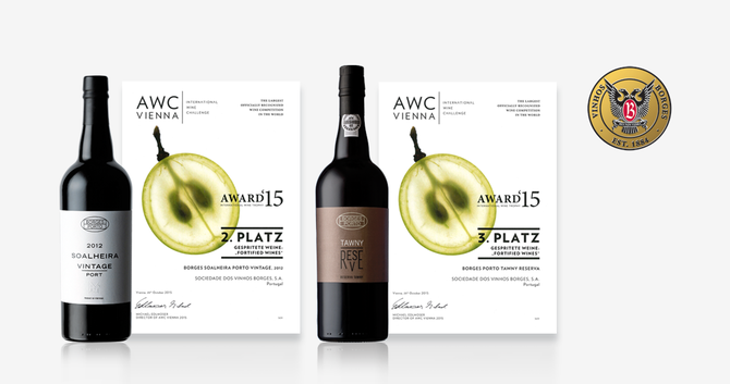 Vinhos Borges premiados no concurso AWC Vienna.