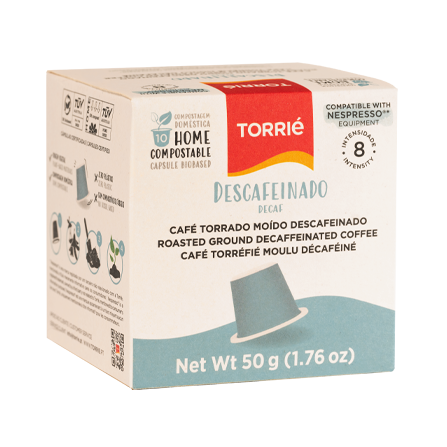 TORRIÉ DESCAFEINADO CÁPSULA HOME COMPOSTABLE - NESPRESSO®* COMPATÍVEL